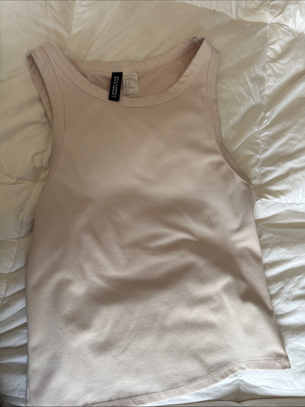 H&M Light Beige Ribbed Tank